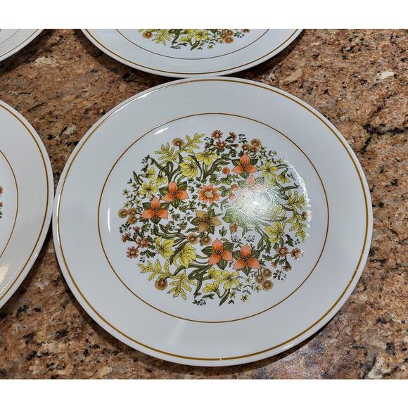 Corelle Indian Summer (Set of 4) 10 1/4" Dinner Plate Autumn Color Flowers - Picture 10 of 14